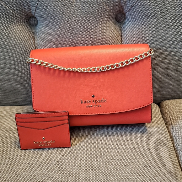 Kate spade orange crossbody and card holder - Picture 5 of 8